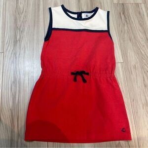Petit Bateau Red Nautical Sleeveless Dress | Classic French Style | Girls SZ 12